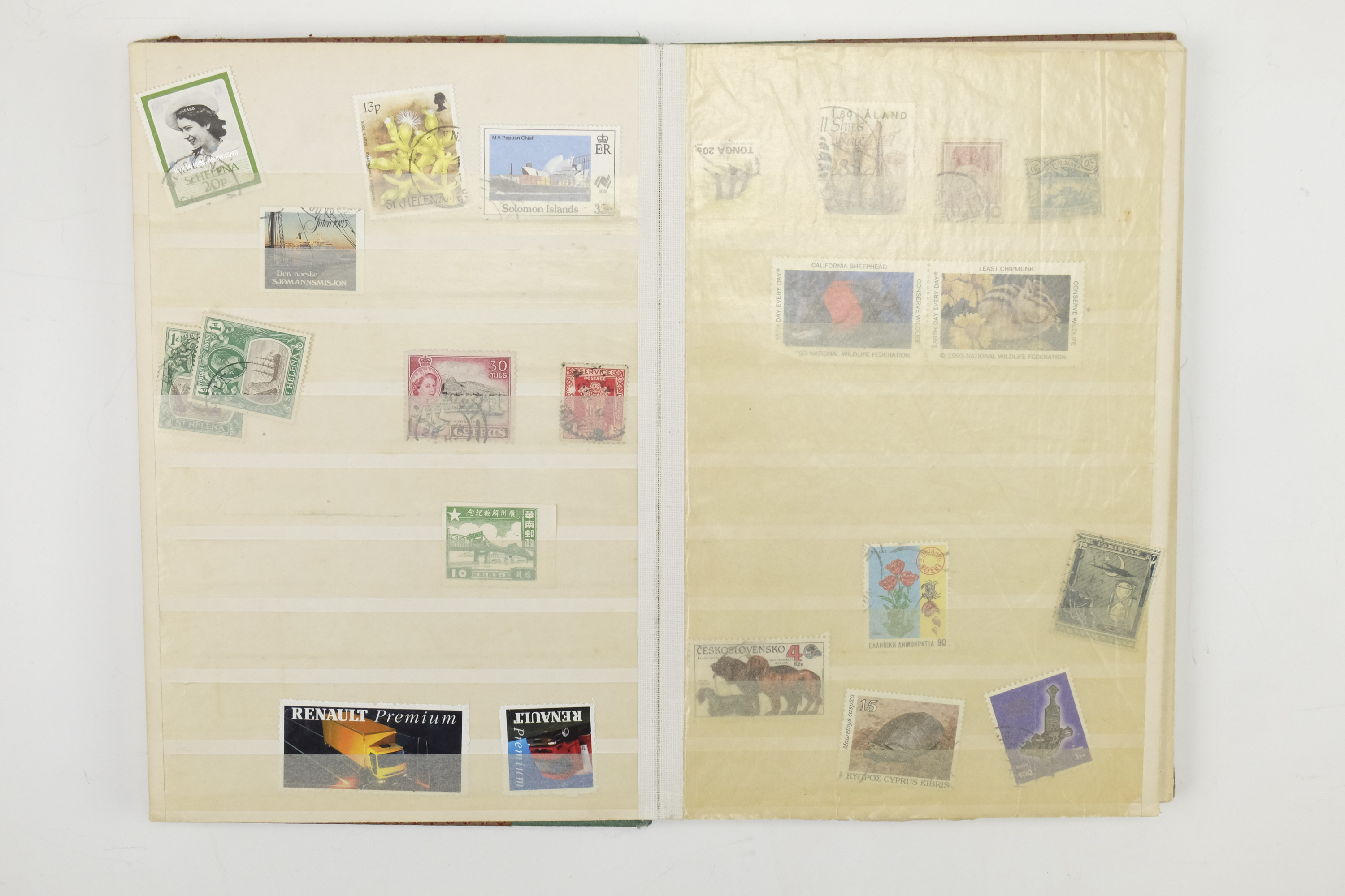 Five hingeless albums of world stamps, including an album of aircraft commemoratives, India, Cuba, - Image 46 of 53