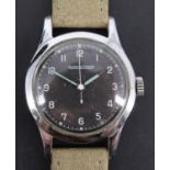 A Second World War RAF Jaeger LeCoultre wristwatch, Air Ministry stores reference 6B/159, having a