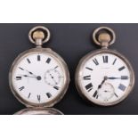 A Victorian H F Seale silver cased pocket watch, having a crown wound movement, blued steel hands,