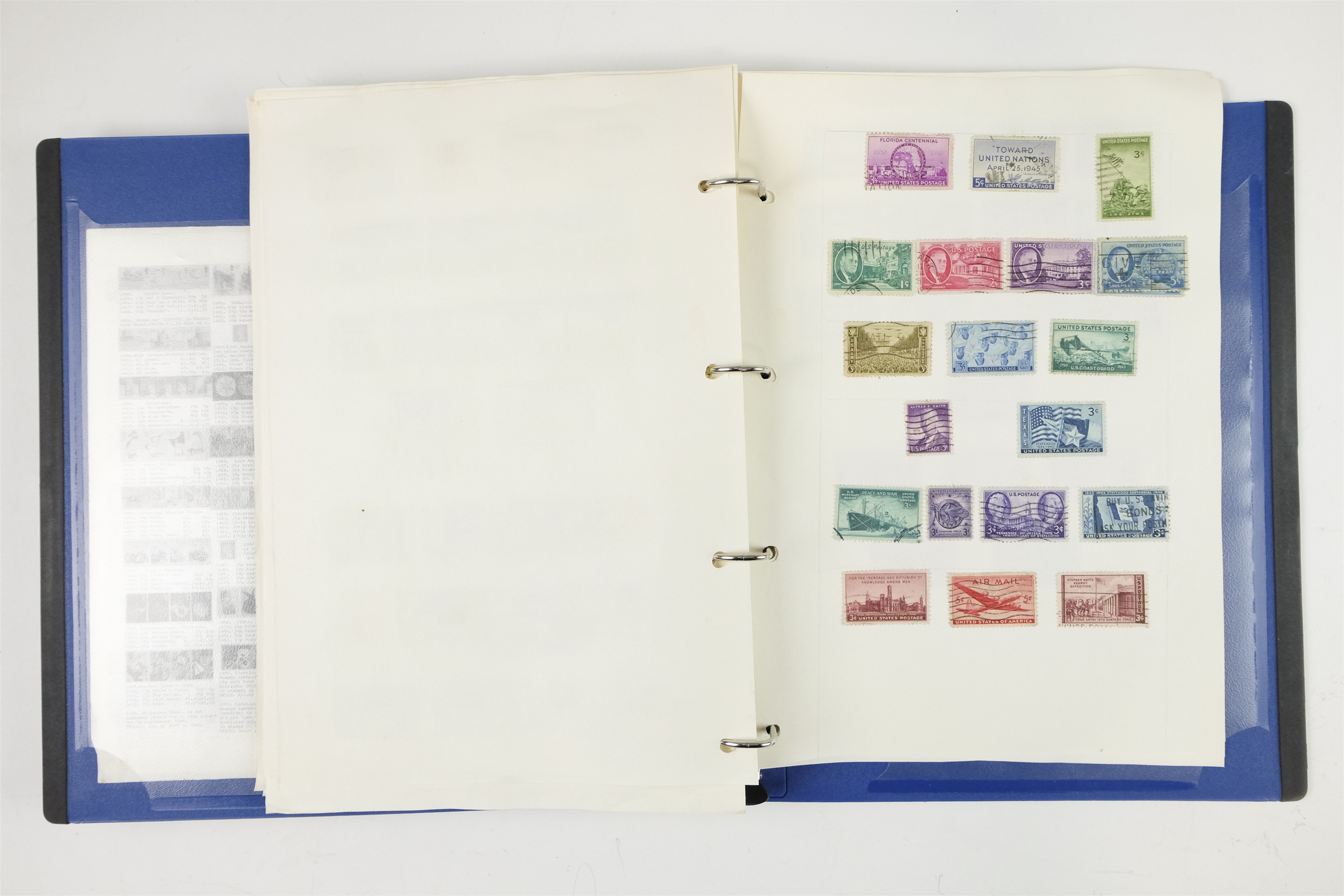 Three hingeless albums containing a collection of USA and Canadian stamps together with a quantity - Image 40 of 47