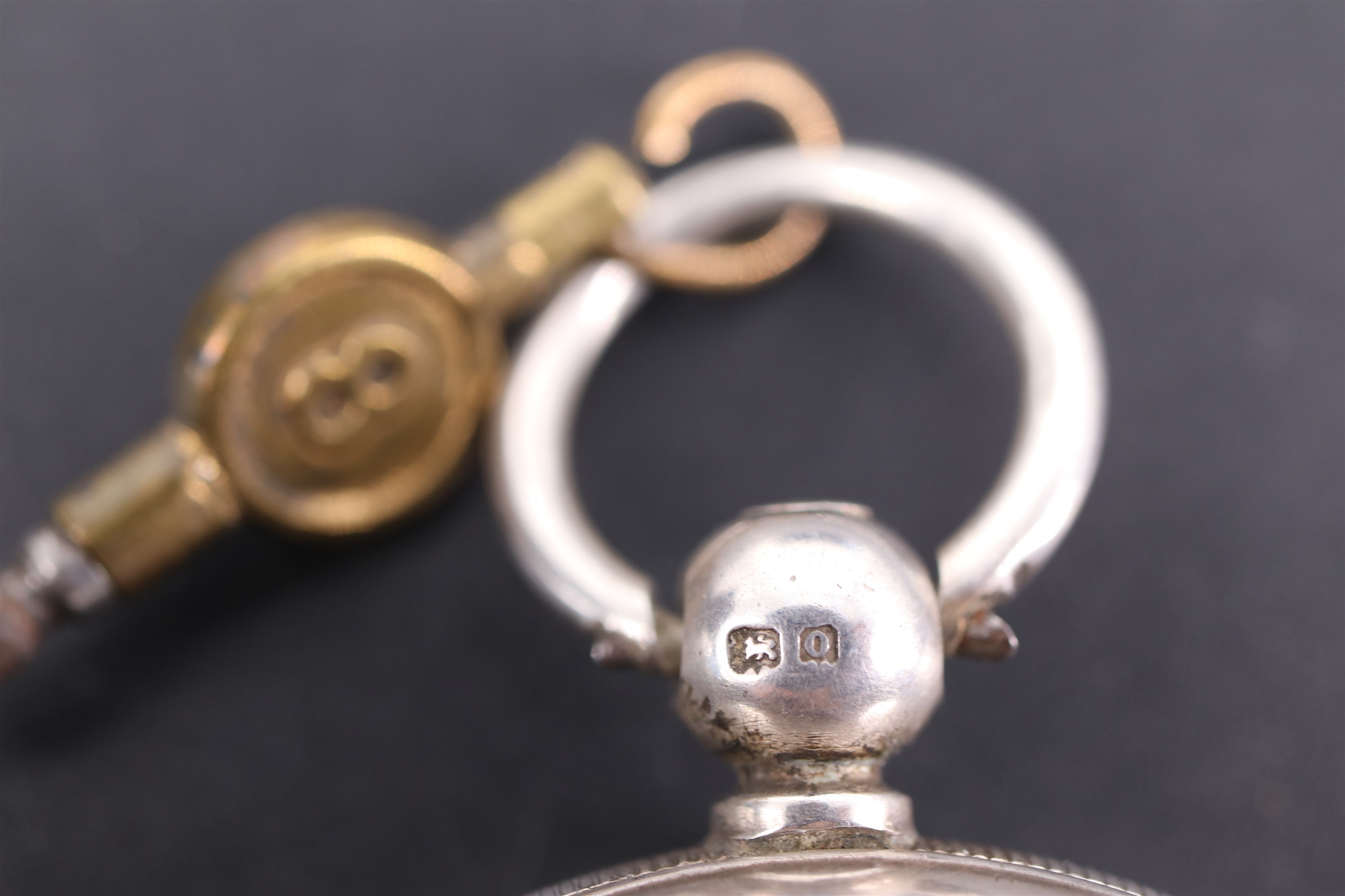 Four various late 19th / early 20th Century silver cased pocket watches, (a/f) - Image 7 of 13