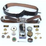A group of Boy Scots and Girl Guides badges and accoutrements including a District Cubmaster