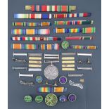 A quantity of medal ribbon bars, medal clasps, bars and rosettes etc