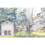 Ralph Wilkinson "The Howk, Caldbeck", a study of the Bobbin Mill ruins being overgrown by the