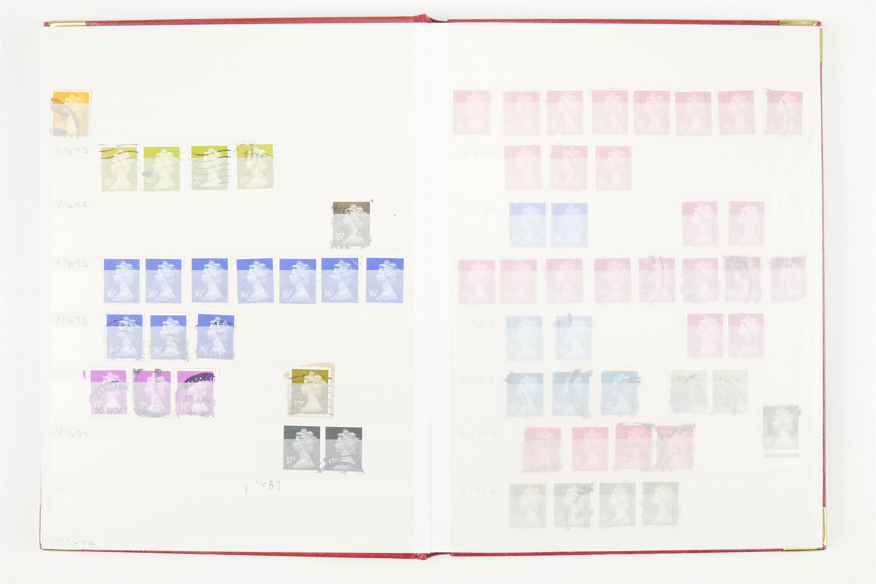 Six hingeless albums of largely GB QEII stamps, comprising definitives, commemoratives, decimal - Image 16 of 90