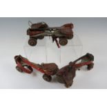 Two pairs of Milbro Dan Dare roller skates, circa 1950s