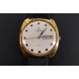 A 1960s Omega De Ville gold-plated wristwatch, 36 mm excluding crown, (a/f)