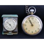 An early 20th Century Austrian "Railway Timekeeper" pocket watch, having a crown wound movement