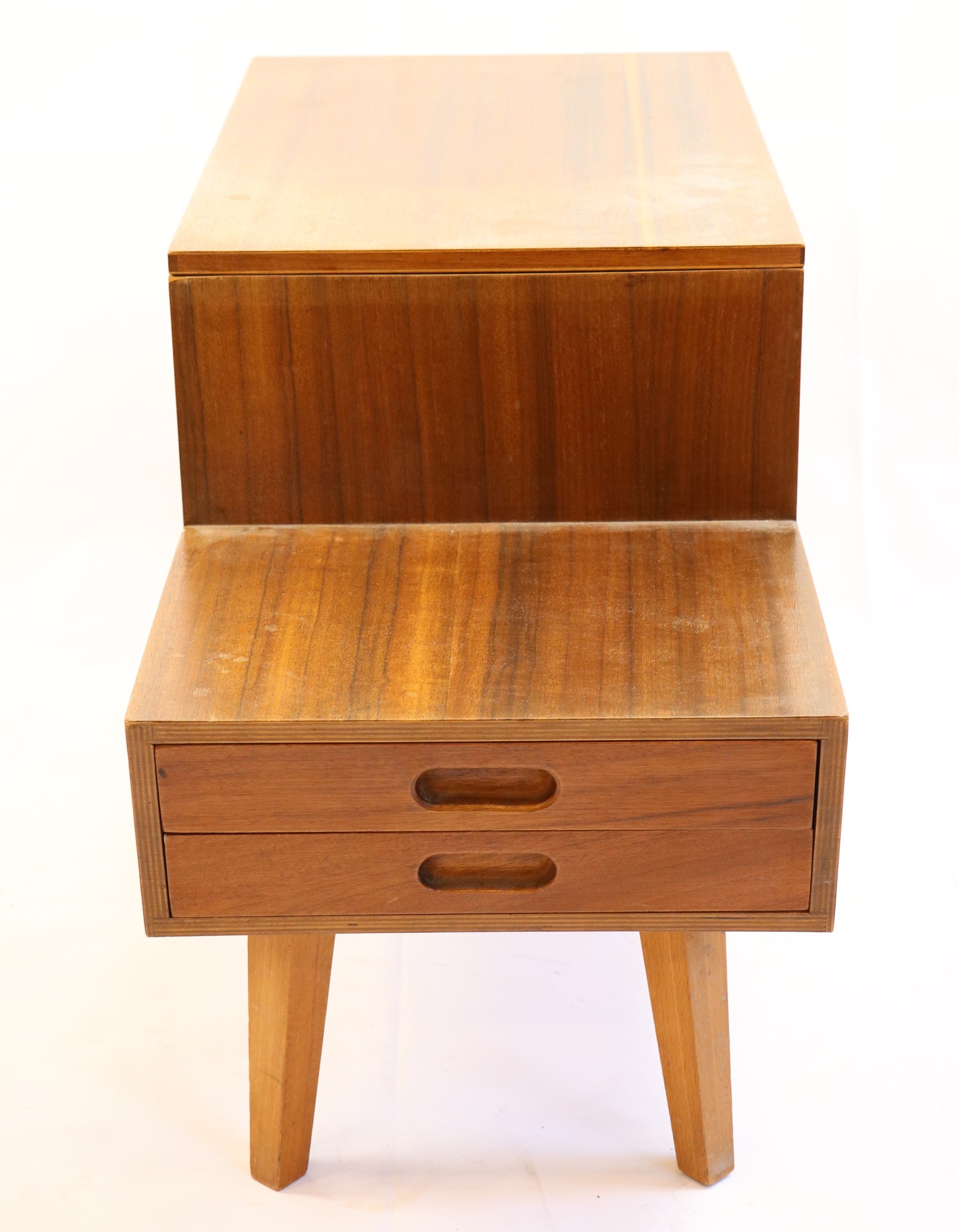 A mid-20th Century teak sewing box / table, 75 cm x 33 cm x 46 cm - Image 5 of 6