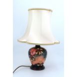 A Moorcroft "Oberon" pattern table lamp, by Rachel Bishop, 28 cm to socket