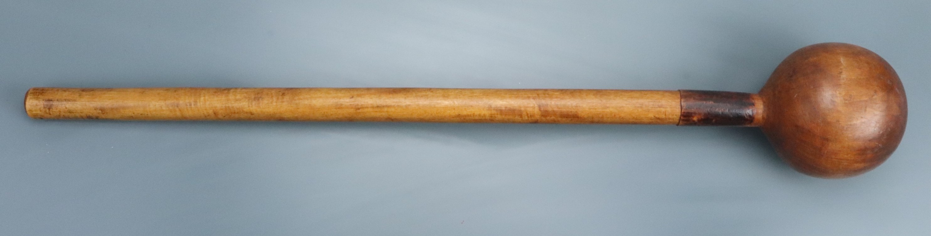 A 19th / early 20th Century Zulu / African knobkerrie club, having an uncommonly large head and - Image 2 of 3