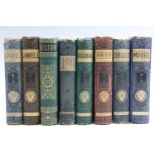 A group of Victorian poetry books, including works of Thomas Moore, Percy Bysshe Shelly, etc,