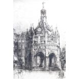 Hedley Fitton (1859 - 1929) "Chichester Cross", a study of the perpendicular market cross in the