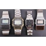 Vintage Casio digital-analogue and Databank digital wristwatches, together with a Casio Telemo 30