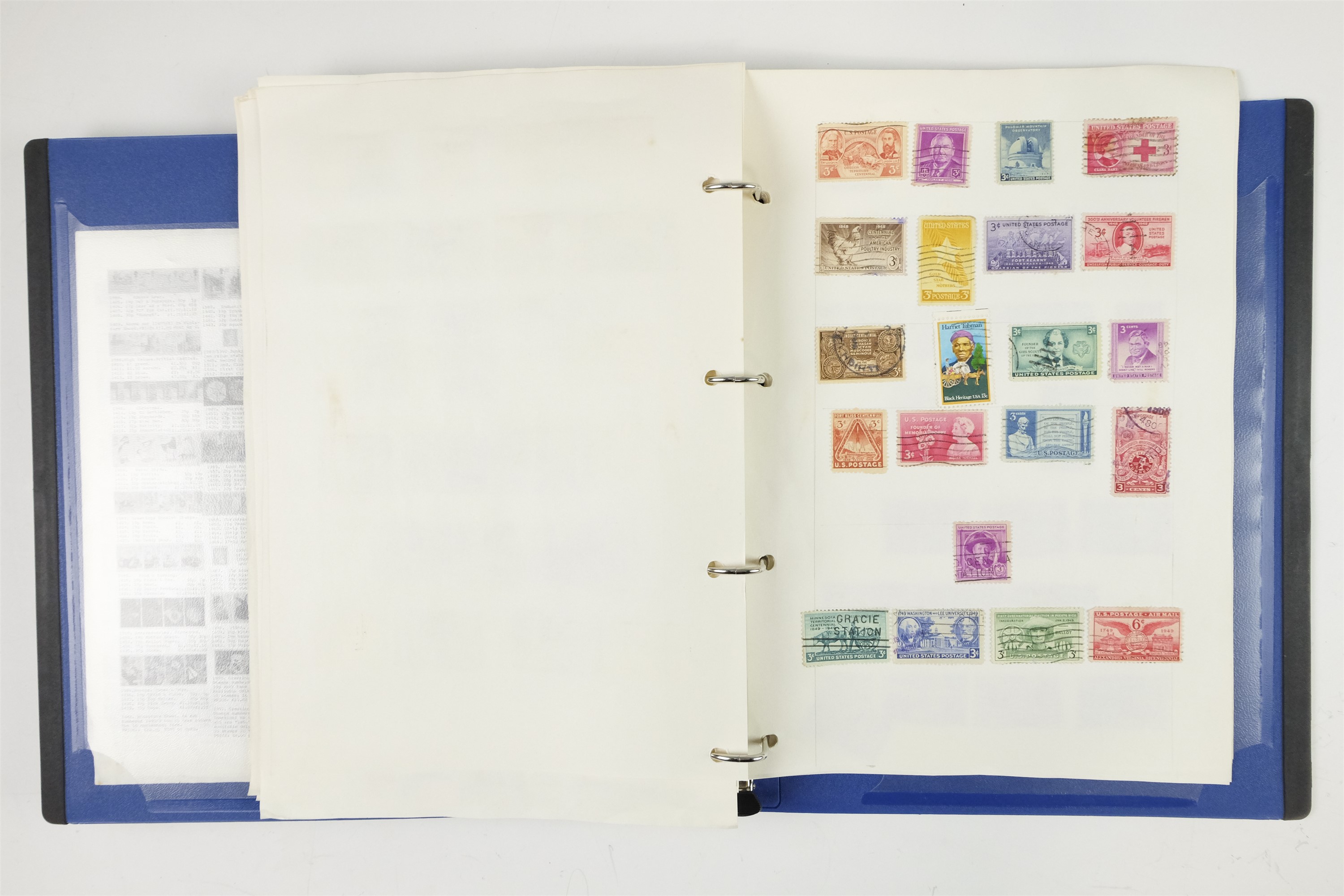 Three hingeless albums containing a collection of USA and Canadian stamps together with a quantity - Image 39 of 47