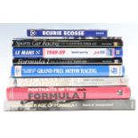 A group of books on Grand Prix racing and Formula 1 racing drivers