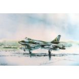 After Michael Rondot "Hawker Hunter", 1980, signed limited edition giclee print, one of 100