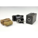 An early 20th Century Kodak Brownie No. 2 Box camera together with a Kodak Folding Brownie Six-20
