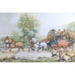 After Dorothy hardy (1868 - 1937) Four prints depicting various horse drawn carts carrying