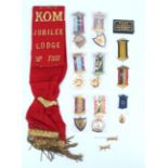 A collection of RAOB jewels / medallions together with a K. O. M. Jubilee Lodge No 7307 bullion-