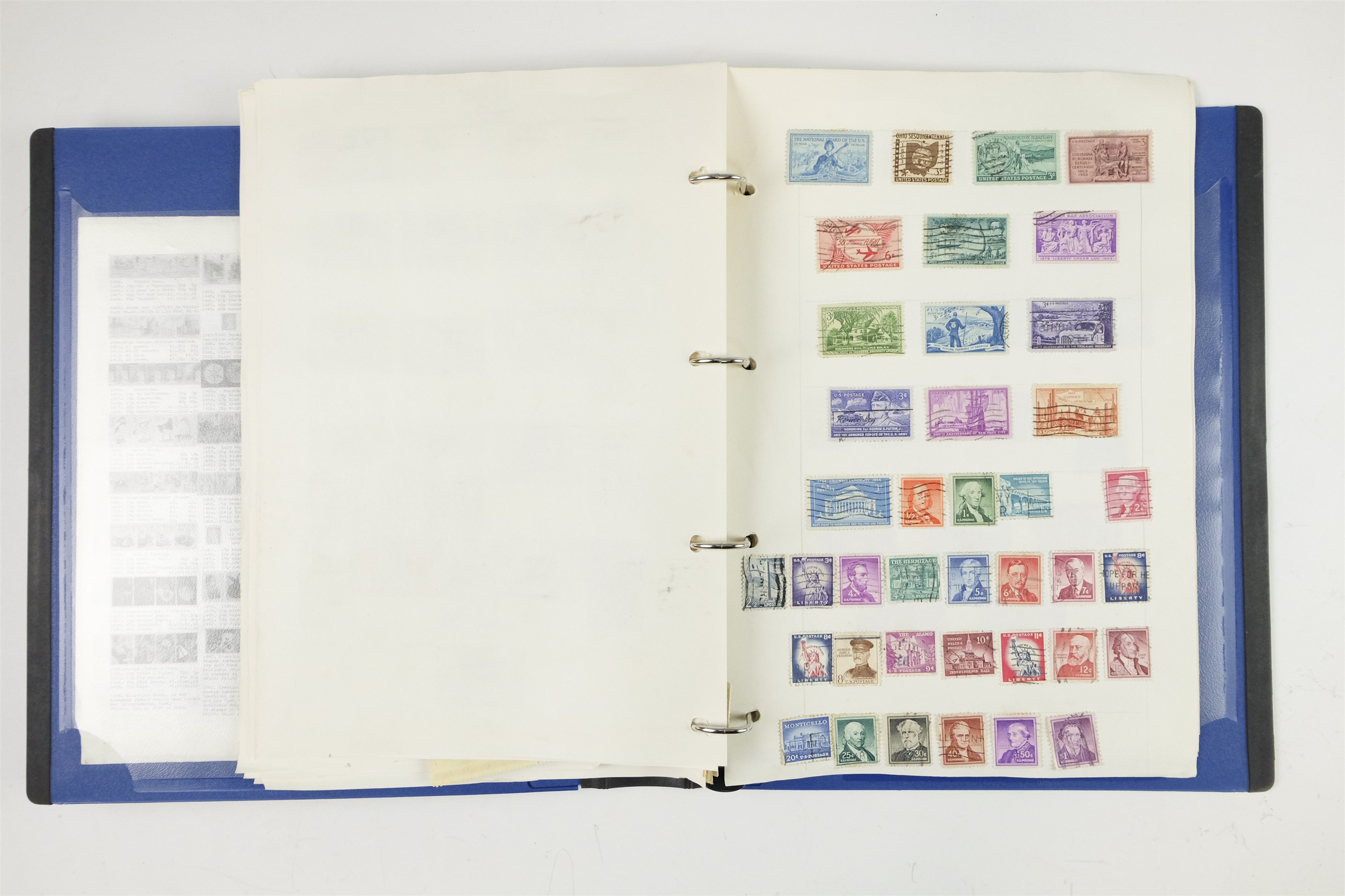 Three hingeless albums containing a collection of USA and Canadian stamps together with a quantity - Image 38 of 47