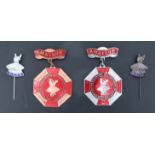 Four The British Association of Teachers of Dance badges / pins