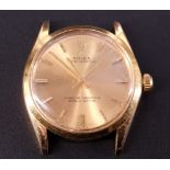A Rolex 18 K yellow metal Oyster Perpetual superlative chronometer wristwatch, having a radially