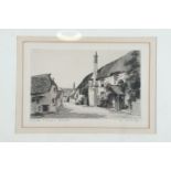 C. Dickens "Porlock Village, Somerset", a study of a quaint village with thatched cottages and local