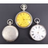 An early 20th Century Waltham nickel-cased pocket watch, (running when catalogued, accuracy and
