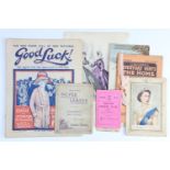 Sundry items of Victorian to mid-20th Century sporting, royal commemorative, fashion and advertising