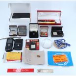 A collection of vintage Motorola mobile phones and corporate memorabilia etc