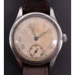 A Second World War British army ATP wristwatch, not marked by Lemania, (running when catalogued,