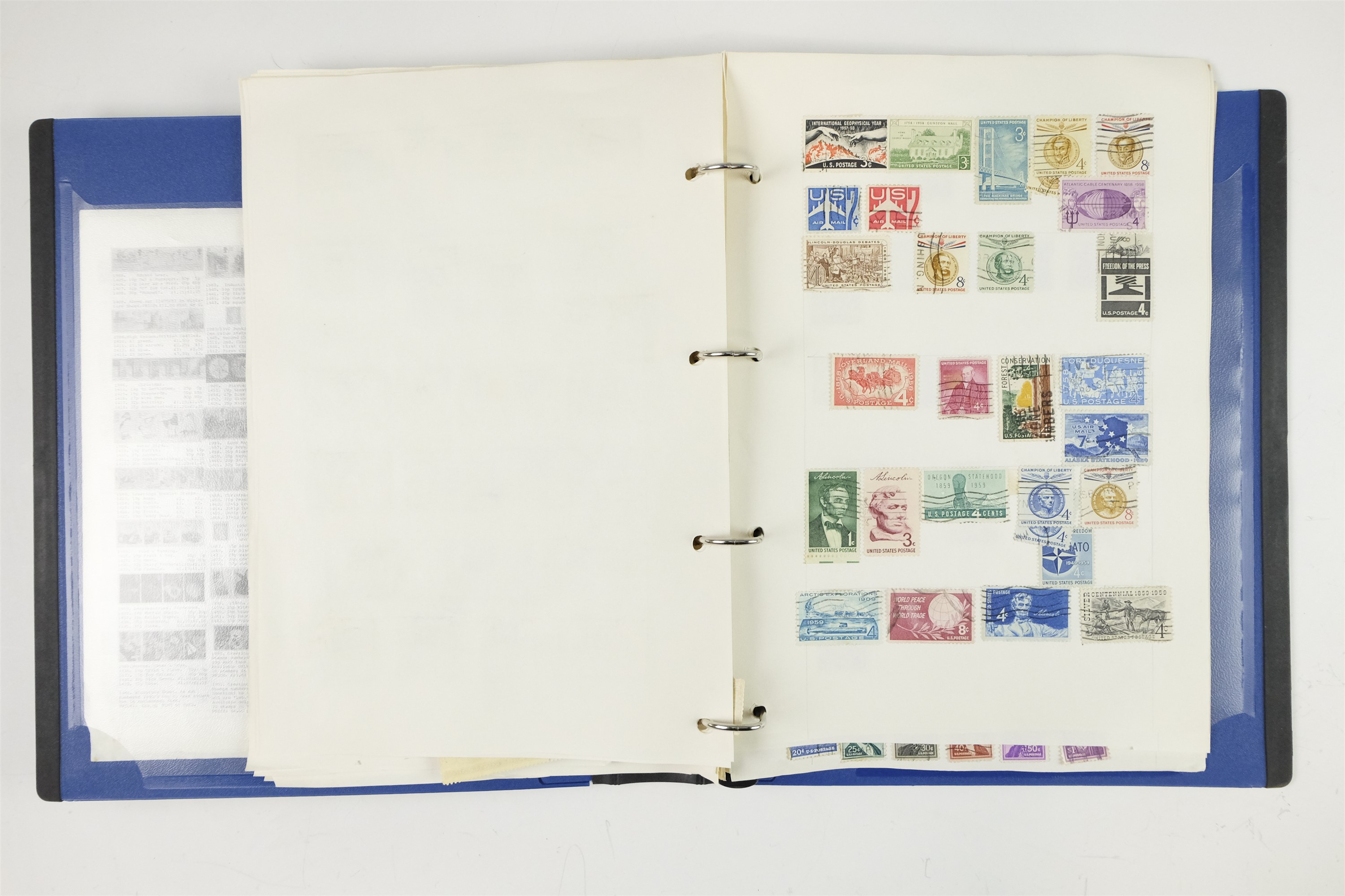 Three hingeless albums containing a collection of USA and Canadian stamps together with a quantity - Image 37 of 47