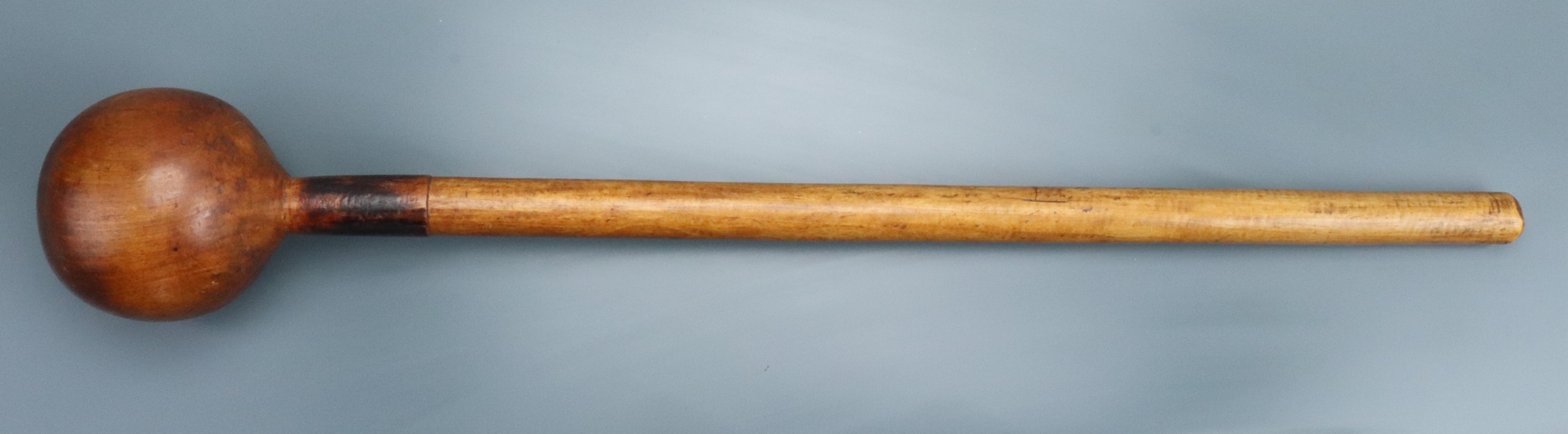 A 19th / early 20th Century Zulu / African knobkerrie club, having an uncommonly large head and