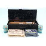 A 1950s Boots Pure Drug Co Ltd medicine / first aid box containing new-old-stock bandages,