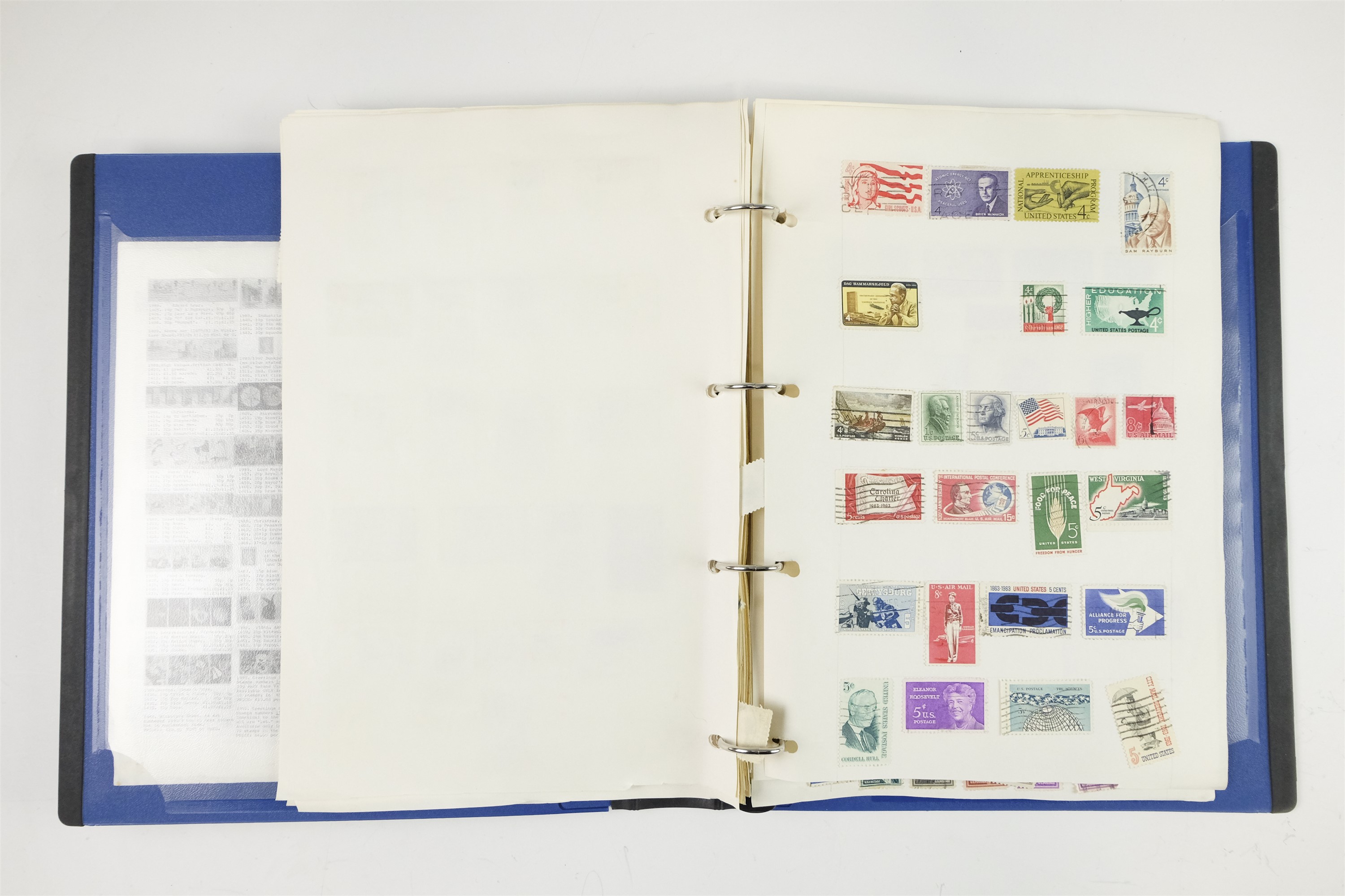 Three hingeless albums containing a collection of USA and Canadian stamps together with a quantity - Image 35 of 47