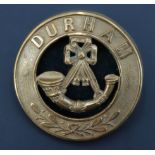 A Durham Light Infantry helmet plate centre