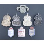 Silver ARP and other Home Front badges