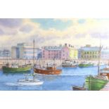 S Miller "Whitehaven Harbour" and one other similar, watercolour, signed, title and artist on
