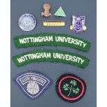 Gaskell's School, Young Farmers' Club, Nottingham University and other badges