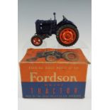 A vintage boxed Chad Valley diecast clockwork Fordson Major tractor, 12 x 17 cm