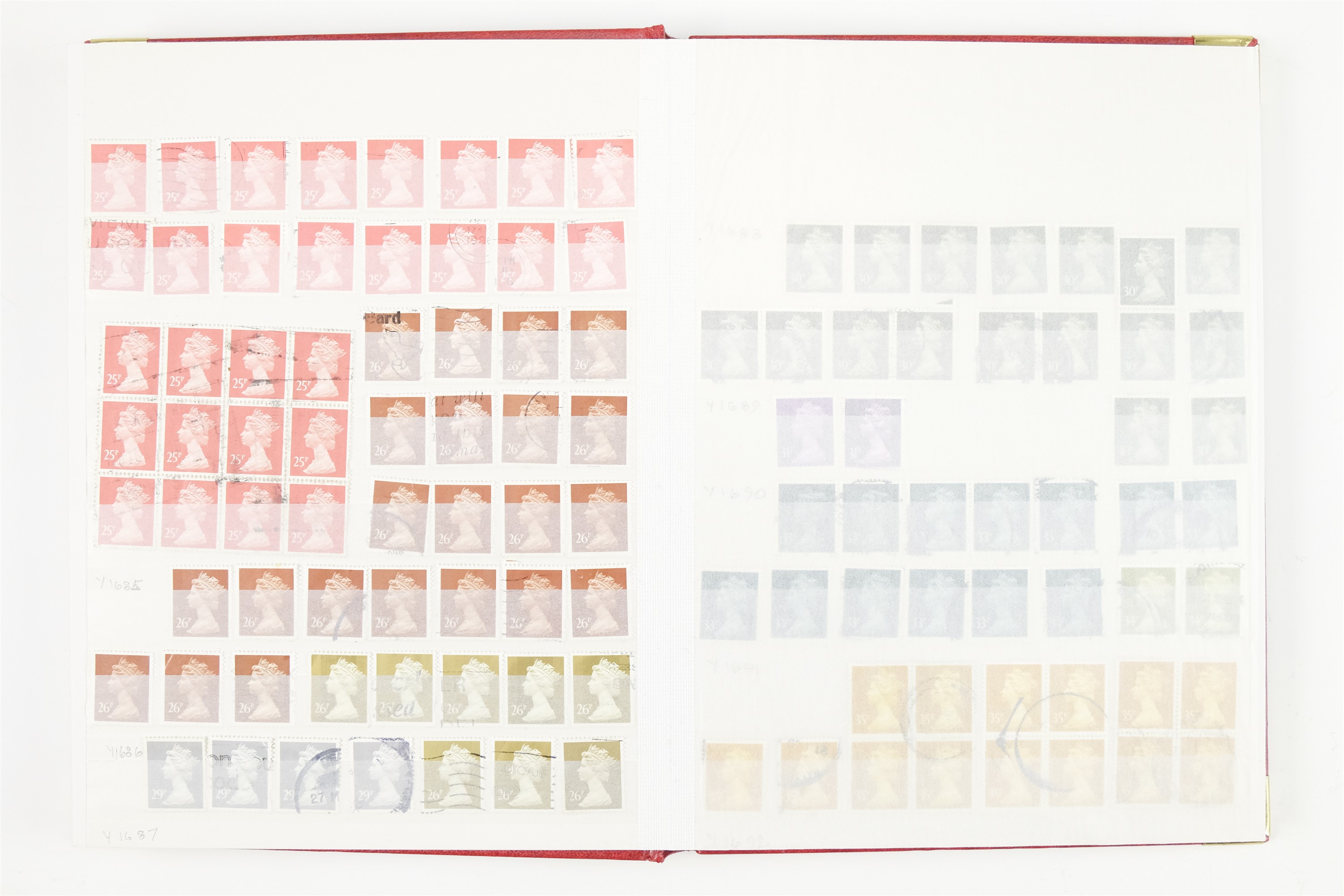 Six hingeless albums of largely GB QEII stamps, comprising definitives, commemoratives, decimal - Image 15 of 90