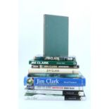 A group of books on Scottish Formula One racing driver Jim Clark