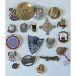 A small collection of lapel and other badges including British Overseas Airways Corporation,