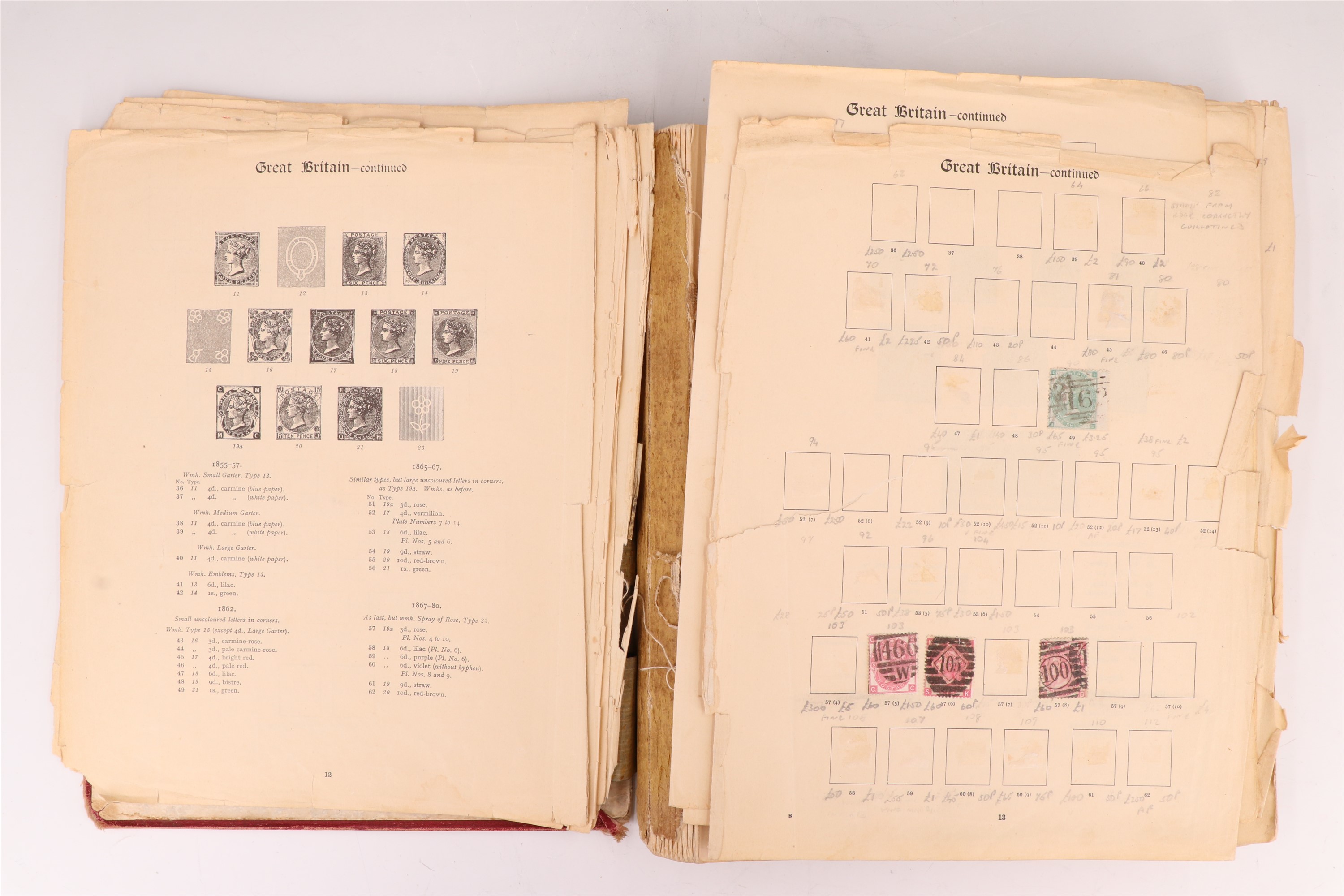 Two Stanley Gibbons albums of Victorian and later GB and world stamps, including perforate 1d - Image 15 of 19