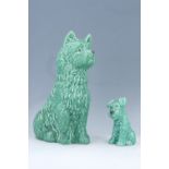 A Sylvac figurine of a terrier dog, 1476, together with a smaller dog, 2378, tallest 29 cm, [