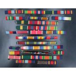 A group of medal ribbon bars