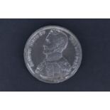 An 1852 death of the Duke of Wellington Britannia metal commemorative, 40 mm