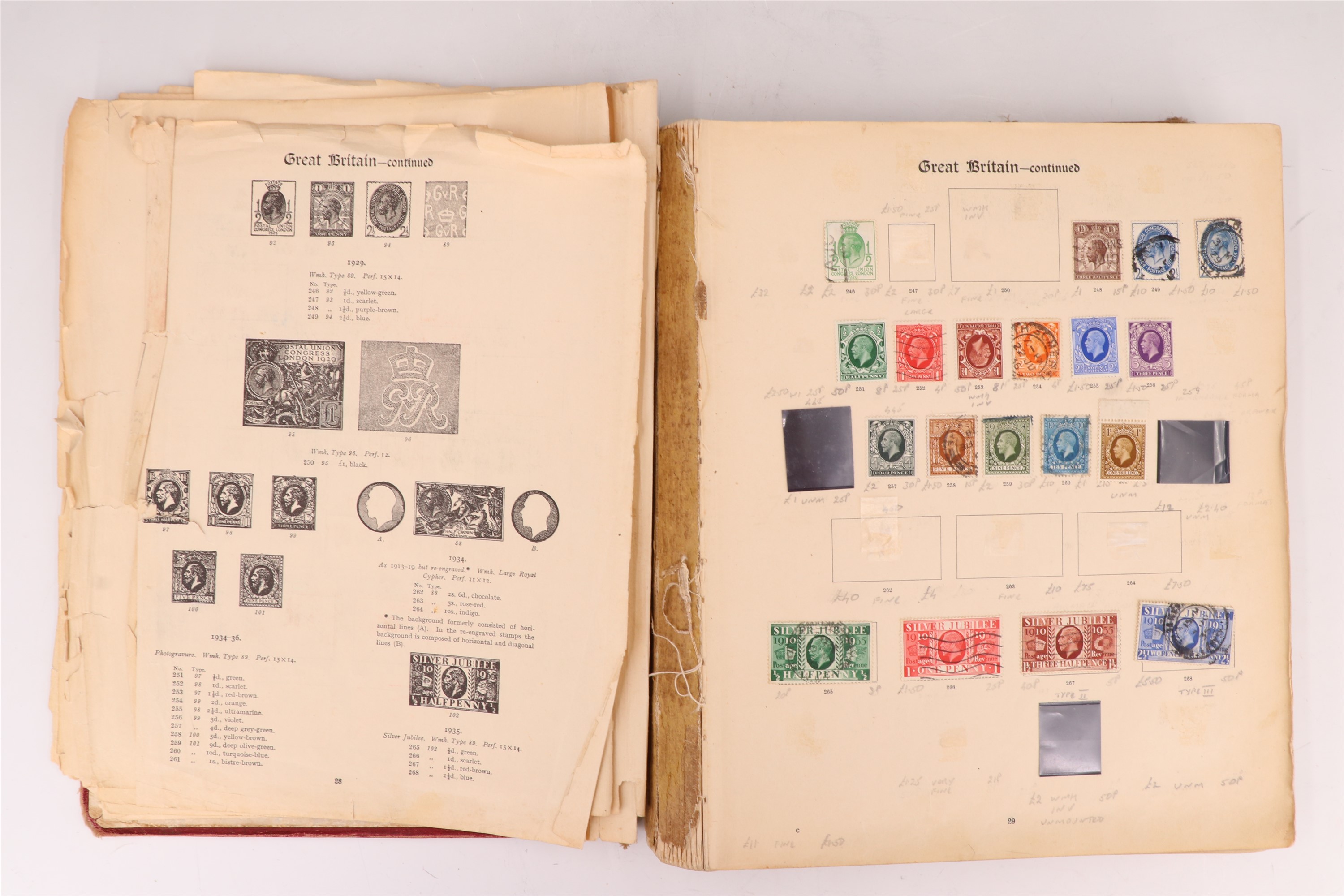 Two Stanley Gibbons albums of Victorian and later GB and world stamps, including perforate 1d - Image 19 of 19
