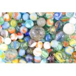 A quantity of vintage and later glass marbles